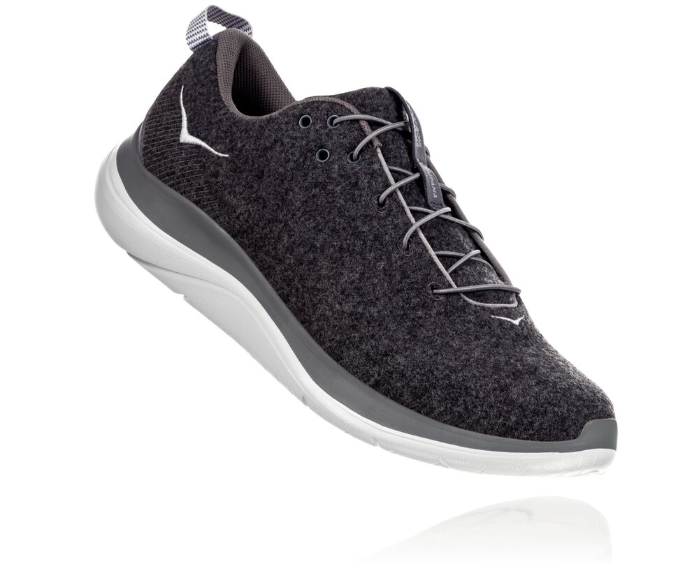 Hoka One One Hupana Flow Wool Gymskor Herr MörkGrå - SE-5374602